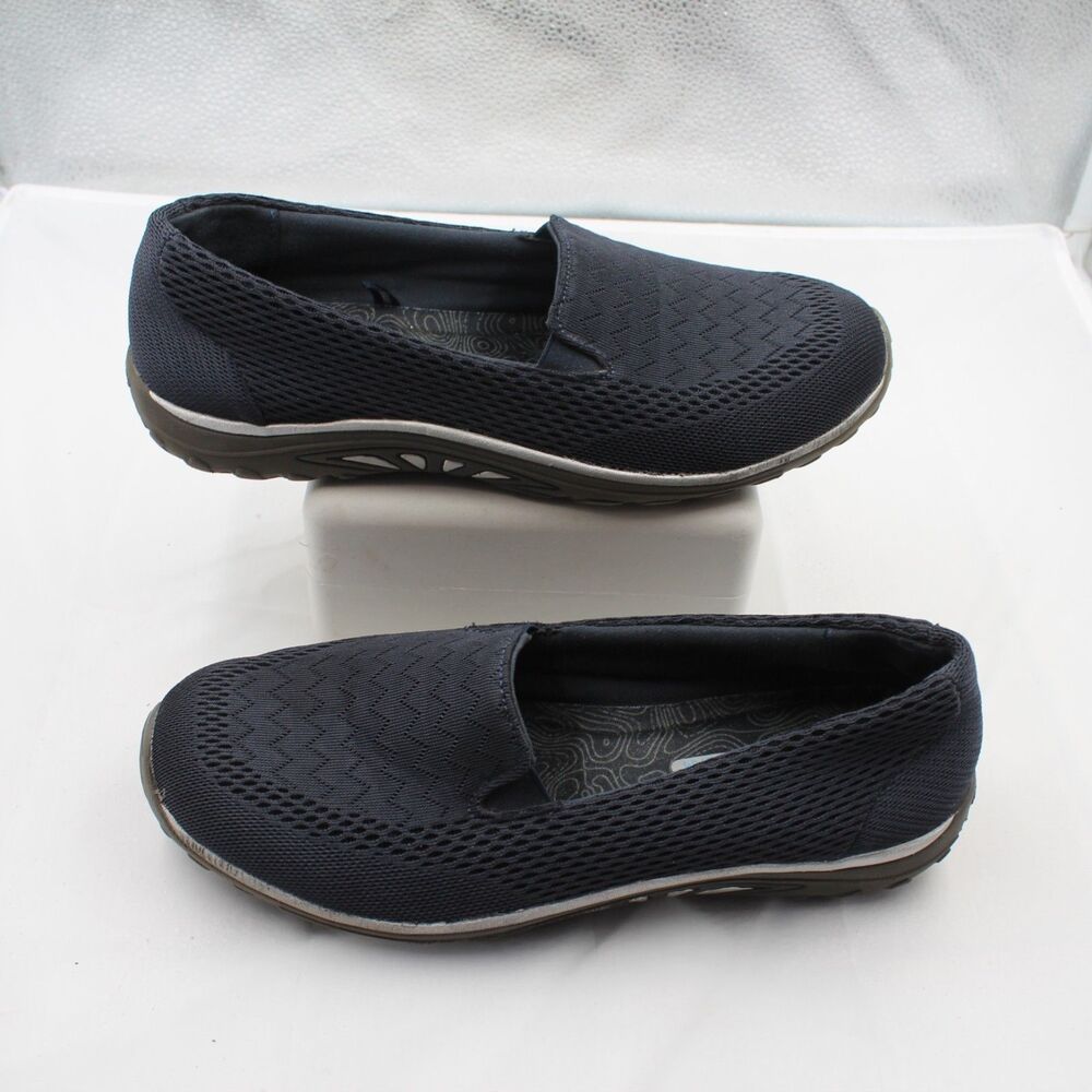 Skechers Reggae Fest Willows Size 9.5 Women Navy Blue Slip On Loafer Shoes